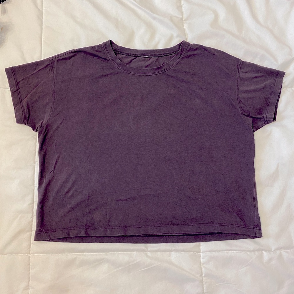 Lululemon Maroon Cropped Tee